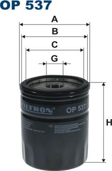 Filtron OP537 - Oil Filter onlydrive.pro