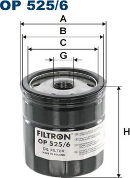 Filtron OP525/6 - Oil Filter onlydrive.pro