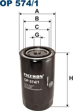 Filtron OP574/1 - Eļļas filtrs onlydrive.pro