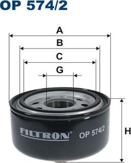 Filtron OP574/2 - Oil Filter onlydrive.pro