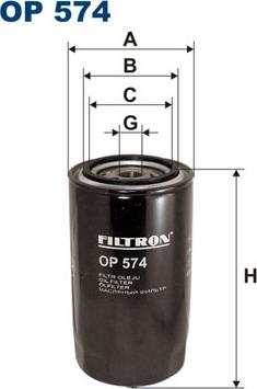 Filtron OP574 - Oil Filter onlydrive.pro