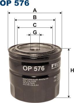 Filtron OP576 - Oil Filter onlydrive.pro