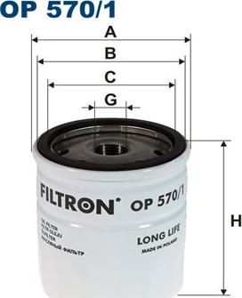 Filtron OP570/1 - Oil Filter onlydrive.pro