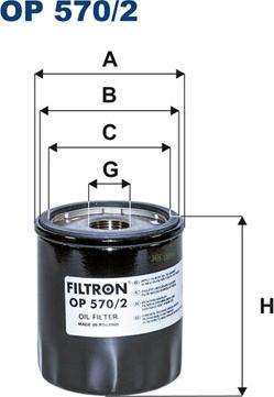 Filtron OP570/2 - Öljynsuodatin onlydrive.pro