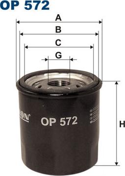 Filtron OP572 - Eļļas filtrs onlydrive.pro