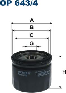 Filtron OP643/4 - Eļļas filtrs onlydrive.pro