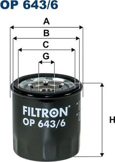 Filtron OP643/6 - Öljynsuodatin onlydrive.pro