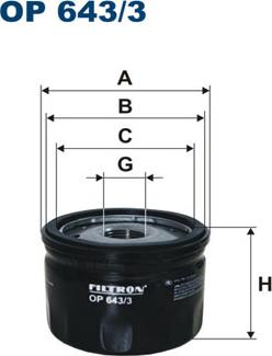 Filtron OP643/3 - Öljynsuodatin onlydrive.pro