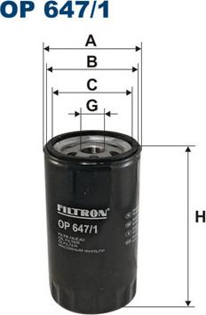 Filtron OP647/1 - Öljynsuodatin onlydrive.pro