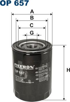 Filtron OP657 - Öljynsuodatin onlydrive.pro