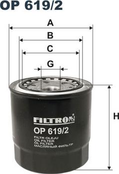 Filtron OP619/2 - Eļļas filtrs onlydrive.pro