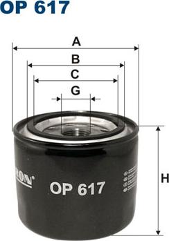 Filtron OP617 - Öljynsuodatin onlydrive.pro