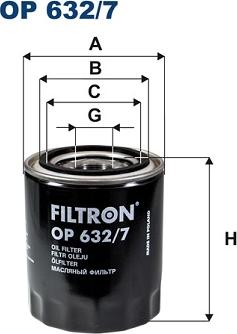 Filtron OP632/7 - Alyvos filtras onlydrive.pro