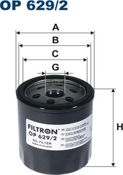 Filtron OP629/2 - Öljynsuodatin onlydrive.pro