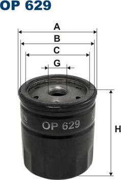 Filtron OP629 - Oil Filter onlydrive.pro