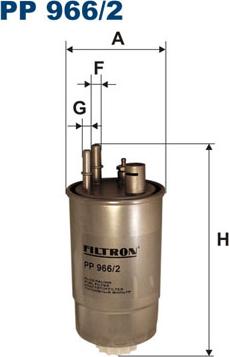 Filtron PP966/2 - Топливный фильтр onlydrive.pro