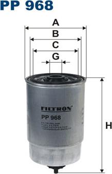 Filtron PP968 - Fuel filter onlydrive.pro