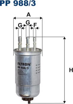 Filtron PP988/3 - Fuel filter onlydrive.pro