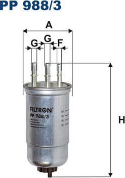 Filtron PP988/3 - Degvielas filtrs onlydrive.pro