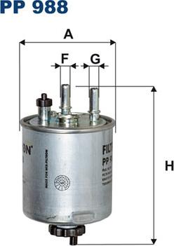 Filtron PP988 - Fuel filter onlydrive.pro