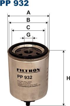 Filtron PP932 - Fuel filter onlydrive.pro