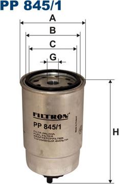 Filtron PP845/1 - Kütusefilter onlydrive.pro