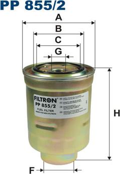 Filtron PP855/2 - Fuel filter onlydrive.pro