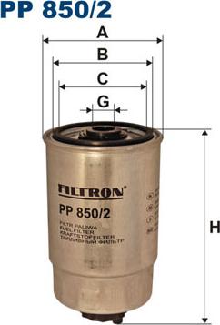 Filtron PP850/2 - Polttoainesuodatin onlydrive.pro