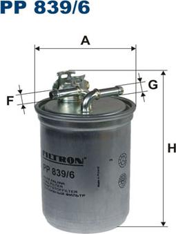 Filtron PP839/6 - Fuel filter onlydrive.pro
