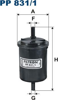 Filtron PP831/1 - Kütusefilter onlydrive.pro