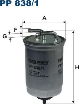 Filtron PP838/1 - Fuel filter onlydrive.pro