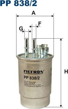 Filtron PP838/2 - Fuel filter onlydrive.pro