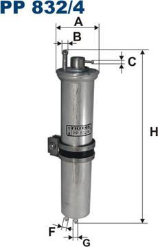 Filtron PP832/4 - Fuel filter onlydrive.pro