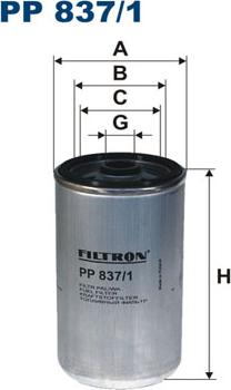 Filtron PP837/1 - Polttoainesuodatin onlydrive.pro