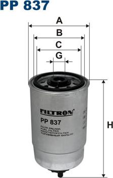 Filtron PP837 - Fuel filter onlydrive.pro