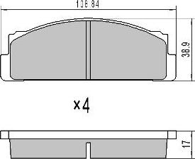 FIAT 5889228 - Bremžu uzliku kompl., Disku bremzes onlydrive.pro