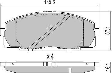 AISIN A1N249 - Brake Pad Set, disc brake onlydrive.pro