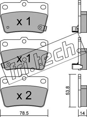 Fri.Tech. 446.0 - Brake Pad Set, disc brake onlydrive.pro