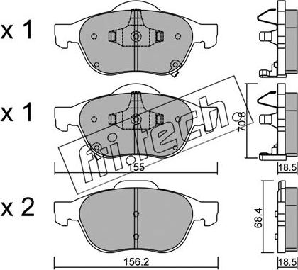 Fri.Tech. 464.0 - Brake Pad Set, disc brake onlydrive.pro