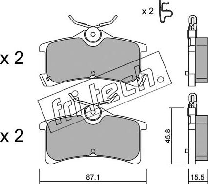 Fri.Tech. 465.0 - Brake Pad Set, disc brake onlydrive.pro