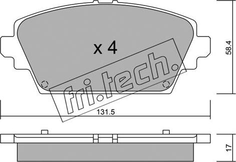 Fri.Tech. 480.0 - Piduriklotsi komplekt,ketaspidur onlydrive.pro