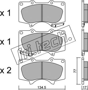 Fri.Tech. 470.0 - Brake Pad Set, disc brake onlydrive.pro