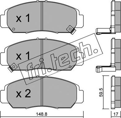 Fri.Tech. 478.0 - Brake Pad Set, disc brake onlydrive.pro