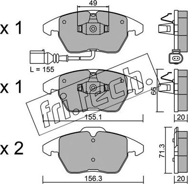 Fri.Tech. 564.0 - Brake Pad Set, disc brake onlydrive.pro