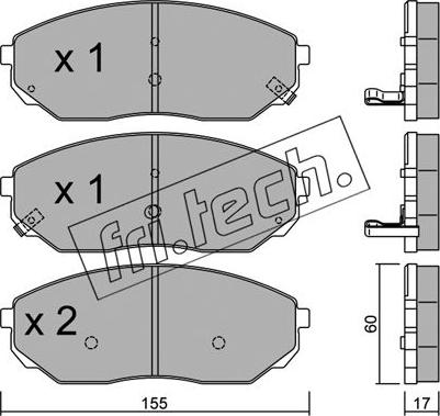 Fri.Tech. 531.0 - Тормозные колодки, дисковые, комплект onlydrive.pro