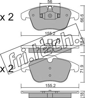 Fri.Tech. 691.5 - Brake Pad Set, disc brake onlydrive.pro