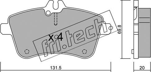 Fri.Tech. 663.0 - Brake Pad Set, disc brake onlydrive.pro