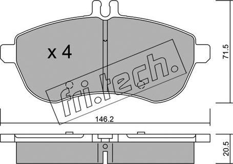 Fri.Tech. 681.0 - Тормозные колодки, дисковые, комплект onlydrive.pro