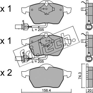 Fri.Tech. 188.3 - Brake Pad Set, disc brake onlydrive.pro