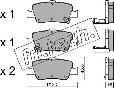 Fri.Tech. 812.0 - Brake Pad Set, disc brake onlydrive.pro